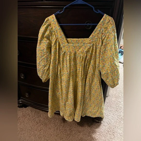 Size medium It’s Your Choice Yellow Floral Print Dress from Red Dress Boutique - Picture 4 of 5